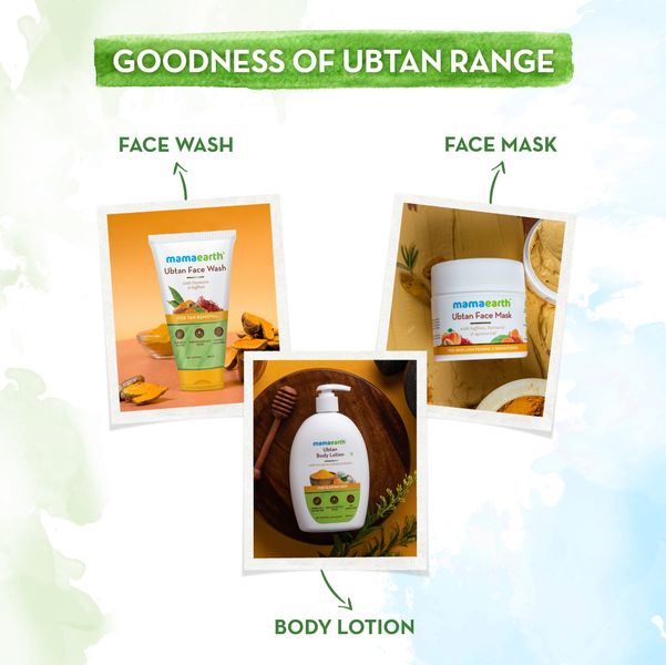 Mamaearth Ubtan Face Wash with Turmeric & Saffron for Tan Removal – 150 ml