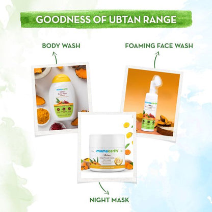 Mamaearth Ubtan Ultra Light Gel Oil-Free Moisturizer with Turmeric and Saffron for Deep Hydration - 200 ml