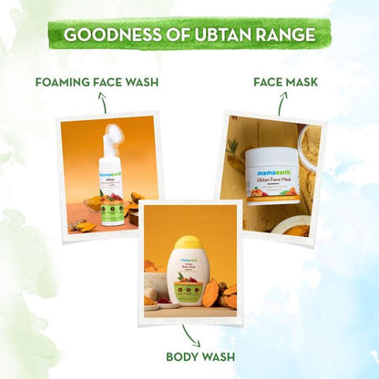 Mamaearth Ubtan Foaming Face Wash with Turmeric and Saffron for Tan Removal - 150ml