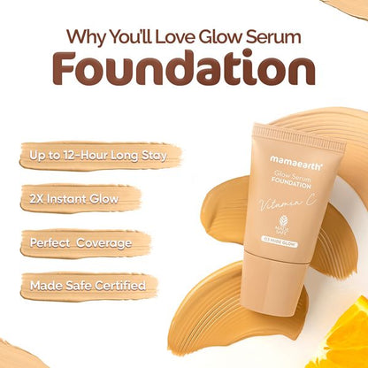 Mamaearth Glow Serum Foundation Mini Tube - Creme Glow - 18ml