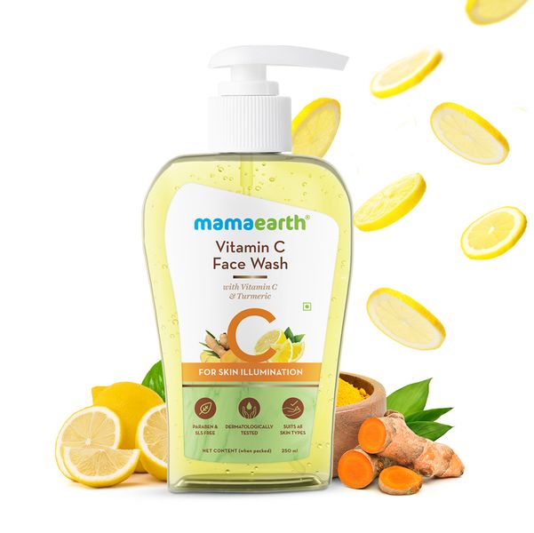 Mamaearth Vitamin C Face Wash with Vitamin C and Turmeric for Skin Illumination - 250ml