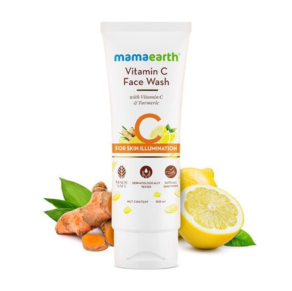 Mamaearth Vitamin C Face Wash with Vitamin C and Turmeric for Skin Illumination - 100ml