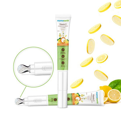 Mamaearth Vitamin C Under Eye Cream with Gotu Kola & Niacinamide for Brightening Under Eyes - 20 ml