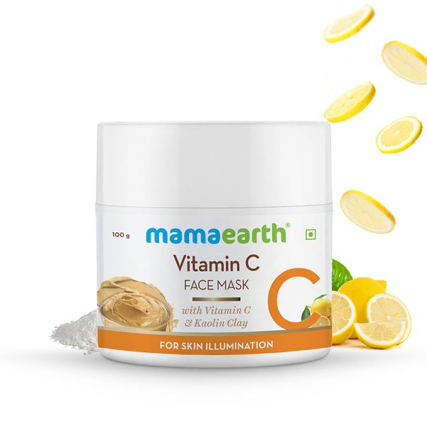 Mamaearth Vitamin C Face Mask With Vitamin C and Kaolin Clay for Skin Illumination - 100 g