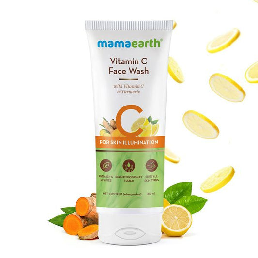 Mamaearth Vitamin C Face Wash with Vitamin C and Turmeric for Skin Illumination - 80ml