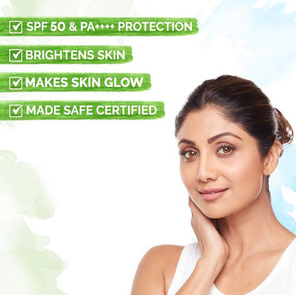 Mamaearth Vitamin C Daily Glow Sunscreen With Vitamin C & Turmeric for Sun Protection & Glow - 80 g