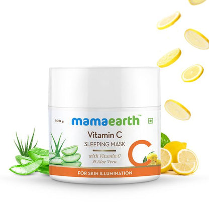 Mamaearth Vitamin C Sleeping Mask with Aloe Vera for Skin Illumination - 100 g