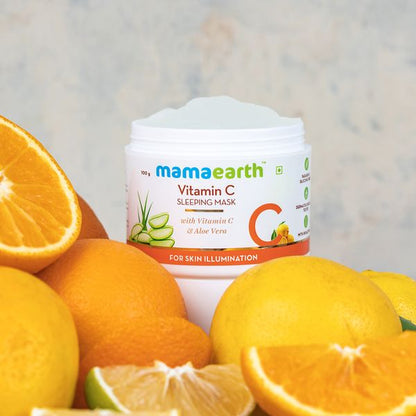 Mamaearth Vitamin C Sleeping Mask with Aloe Vera for Skin Illumination - 100 g