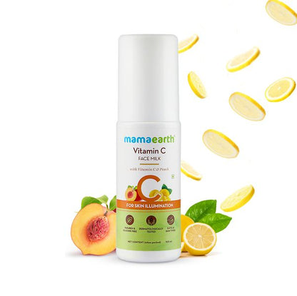 Mamaearth Vitamin C Face Milk with Vitamin C and Peach for Skin Illumination - 100 ml