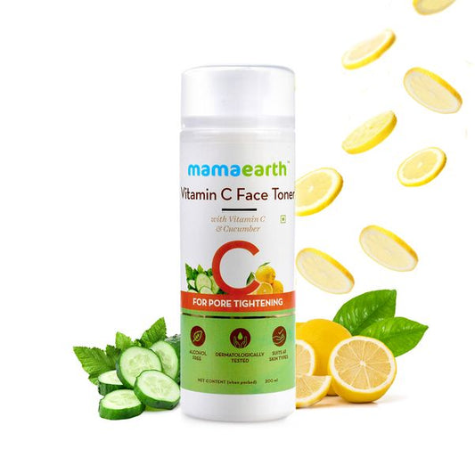 Mamaearth Vitamin C Face Toner with Vitamin C and Cucumber for Pore Tightening, 200 ml