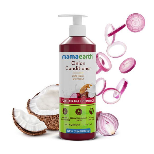 Mamaearth Onion Conditioner for Hair Growth and Hair Fall Control with Onion and Coconut, 400ml